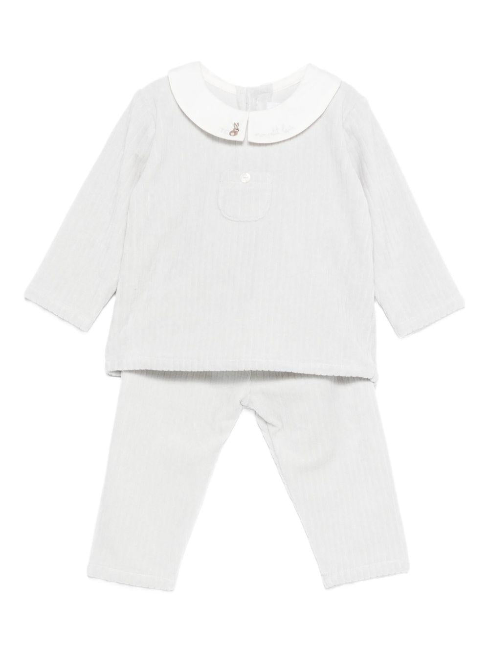 Set maglia e pantaloni per neonato Tartine Et Chocolat azzurro con colletto alla Peter Pan - Rubino Kids