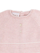 Set maglia pantaloni sciarpa e cappello per neonata Paz Rodríguez rosa con chiusura con bottoni - Rubino Kids