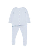 Set maglioncino e pantaloni per neonato Paz Rodriguez azzurro lavorato a maglia - Rubino Kids