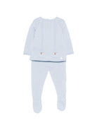 Set maglioncino e pantaloni per neonato Paz Rodriguez azzurro lavorato a maglia - Rubino Kids