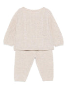 Set maglione e pantaloni per neonata Tartine Et Chocolat beige con orli a coste - Rubino Kids