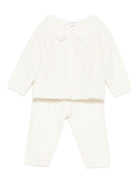 Set maglione e pantaloni per neonata Tartine Et Chocolat bianco con colletto in pizzo - Rubino Kids