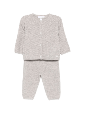 Tartine Et Chocolate grey baby sweater and trousers set with elastic waistband