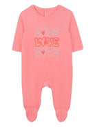 Set neonata Billieblush rosa con ricamo love - Rubino Kids