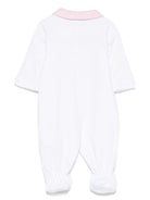 Set neonata Monnalisa bianco con stampa a fiori sul davanti - Rubino Kids