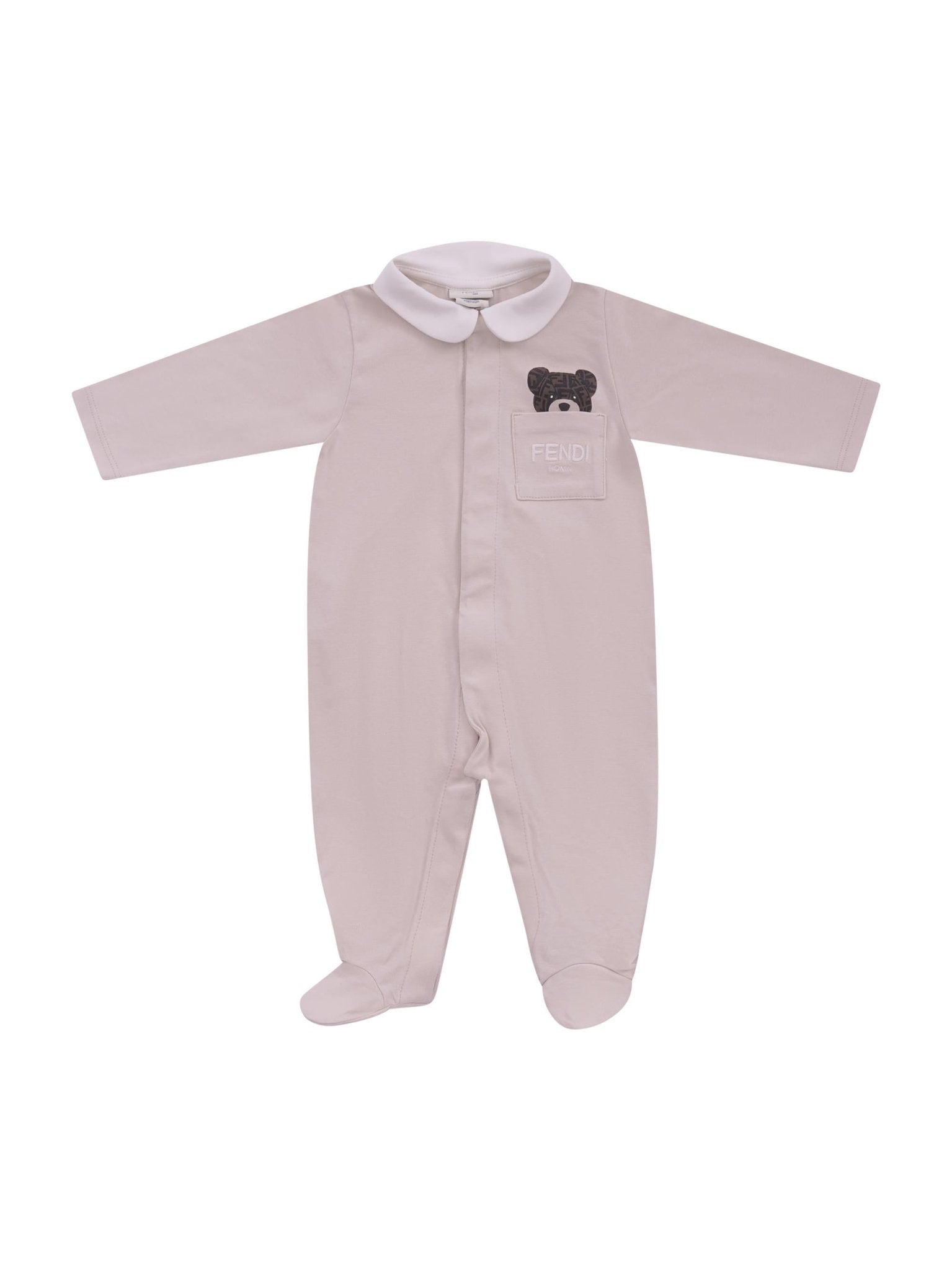 Set neonati Fendi Kids beige con ricamo FF - Rubino Kids