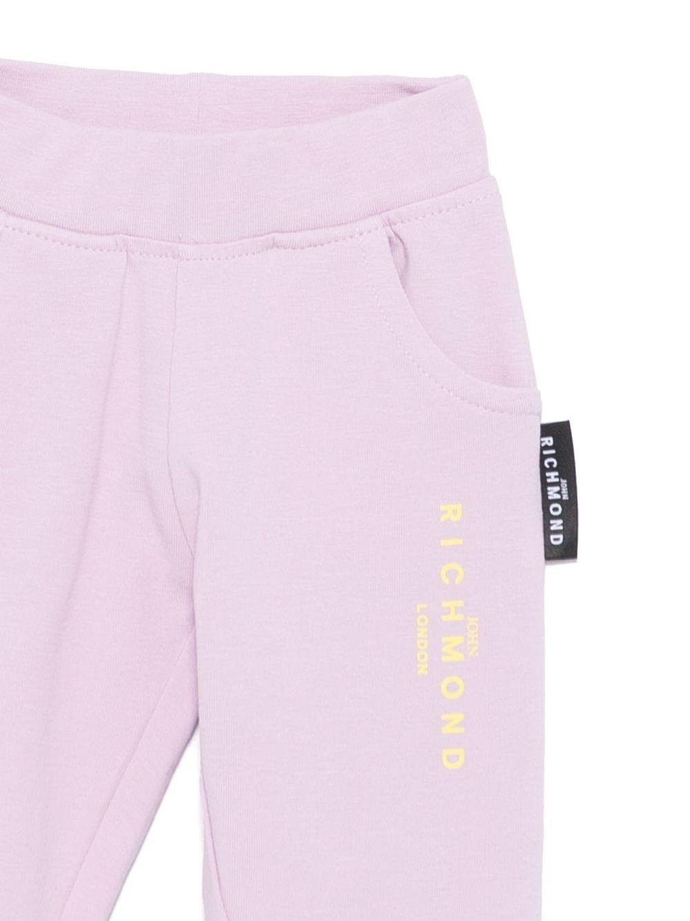 Set pantaloni con logo (2 pezzi) per neonata John Richmond Junior bianco - Rubino Kids