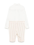Set pantaloni e camicia per bambino Colorichiari bianco con pantaloni a righe - Rubino Kids