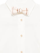 Set pantaloni e camicia per bambino Colorichiari bianco con pantaloni a righe - Rubino Kids