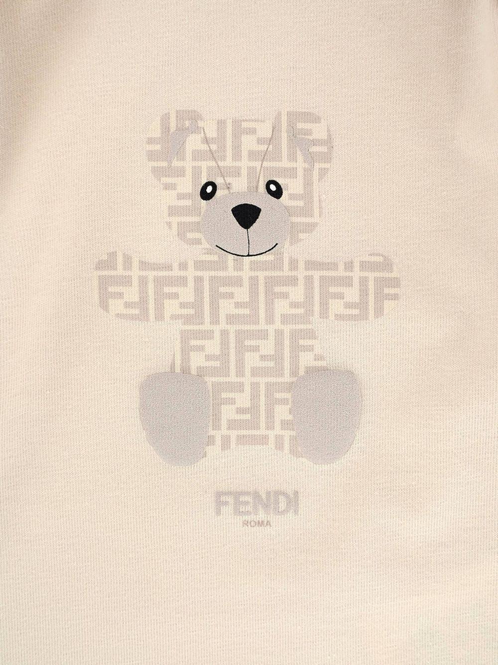 Set per neonati Fendi Kids beige con stampa teddy - Rubino Kids