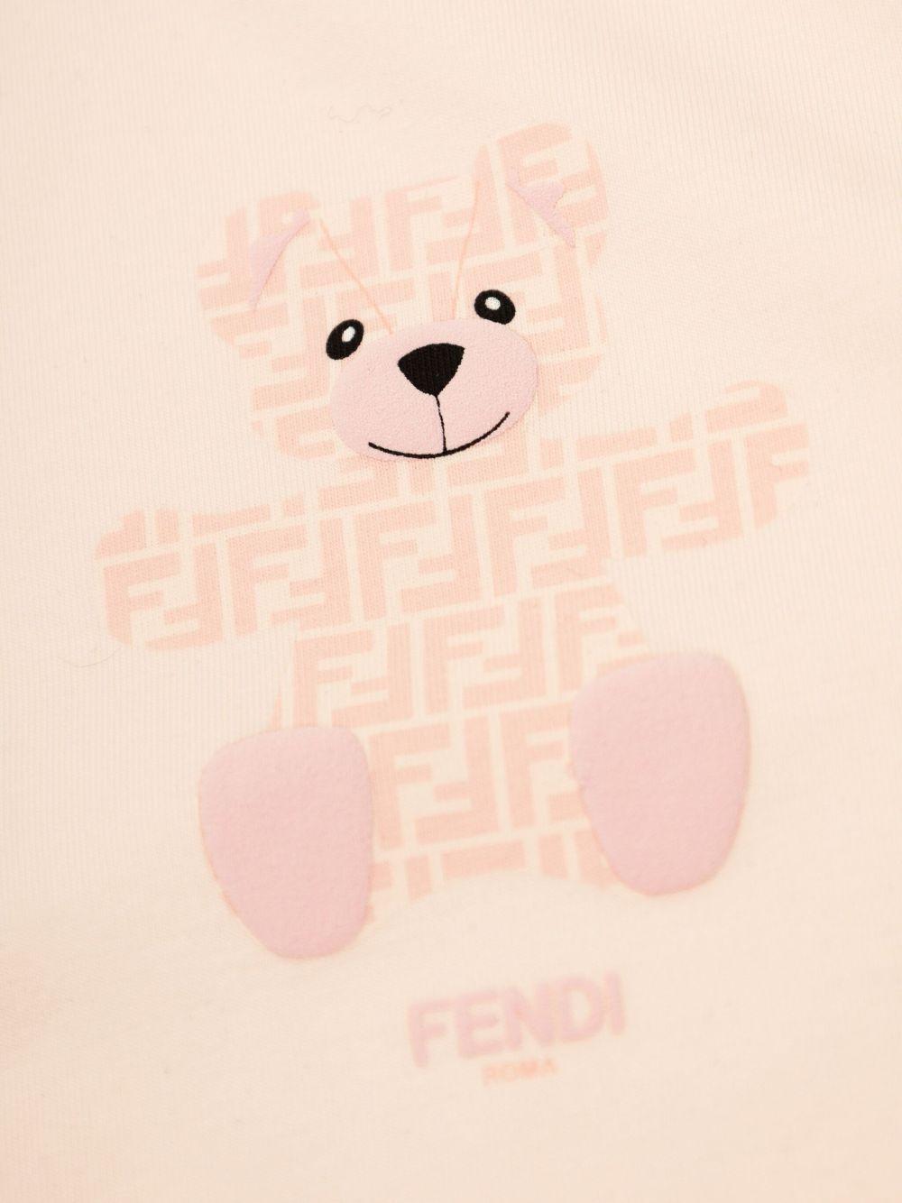Set per neonati Fendi Kids rosa con motivo FF - Rubino Kids