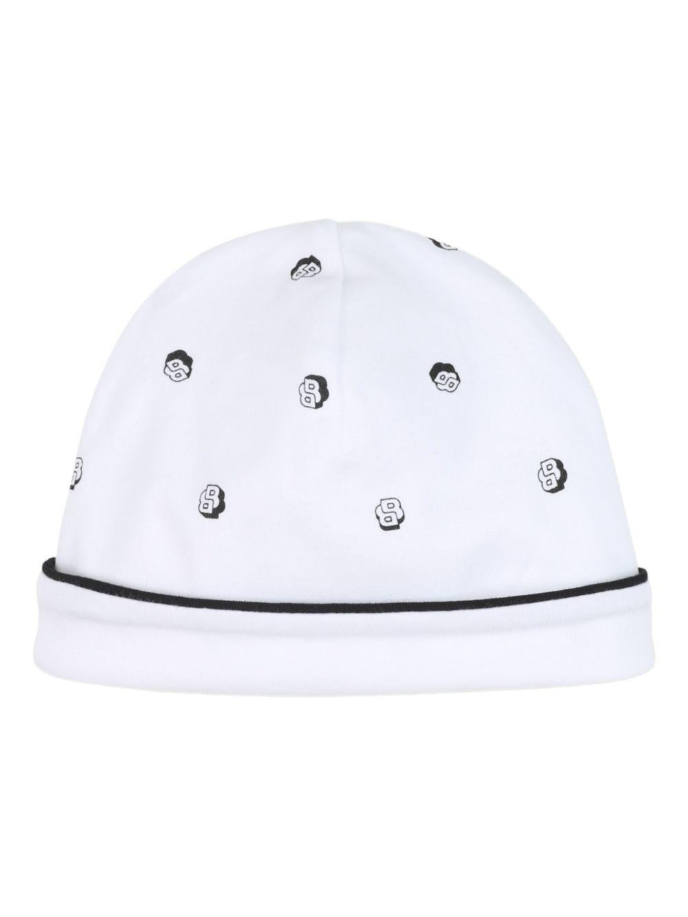 Set per neonato Boss kidswear bianco con stampa logo all - over - Rubino Kids