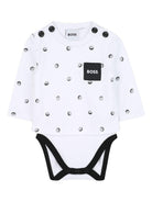 Set per neonato Boss kidswear bianco con stampa logo all - over - Rubino Kids