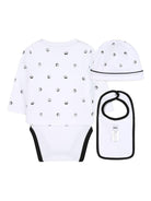 Set per neonato Boss kidswear bianco con stampa logo all - over - Rubino Kids