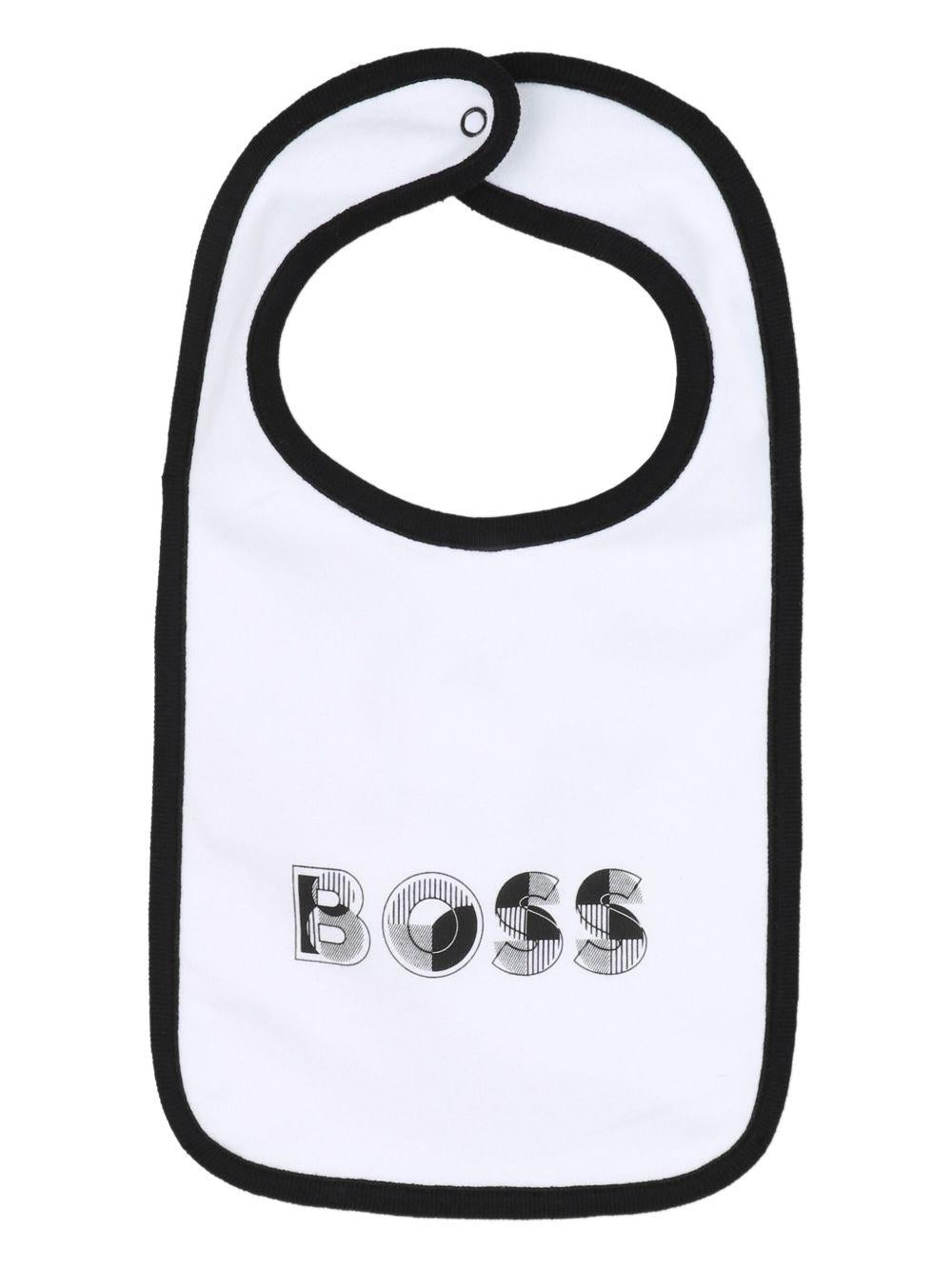 Set per neonato Boss kidswear bianco con stampa logo all - over - Rubino Kids
