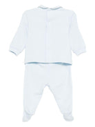 Set pigiama per neonato Il Gufo azzurro con ricami animali sul davanti - Rubino Kids