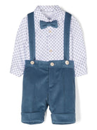 Set shorts con fantasia geometrica per neonato Colorichiari multicolor con maniche lunghe - Rubino Kids