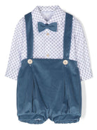 Set shorts con fantasia geometrica per neonato Colorichiari multicolor con orli a coste - Rubino Kids