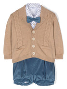 Set shorts con fantasia geometrica per neonato Colorichiari multicolor con orli a coste - Rubino Kids