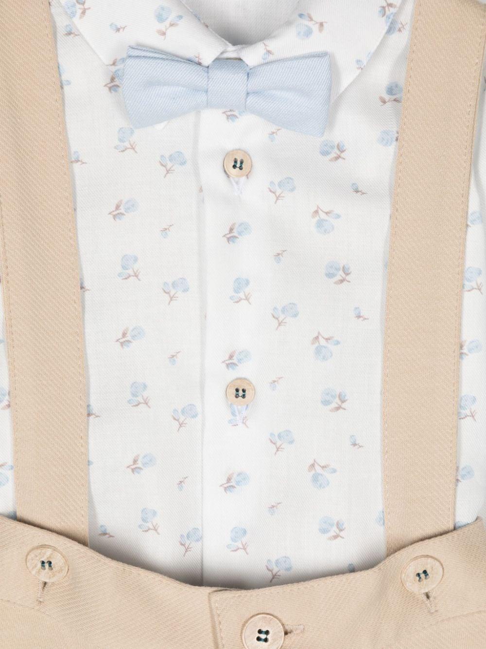 Set shorts con giacca monopetto per neonato Colorichiari beige con tasca applicata sul petto - Rubino Kids