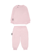 Set sportivo per neonata John Richmond Junior rosa con felpa con logo - Rubino Kids