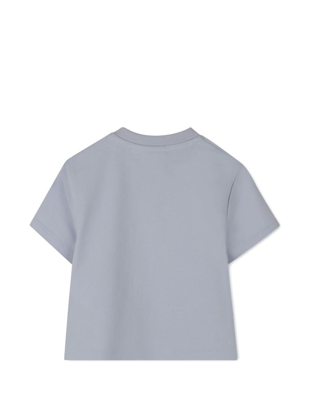 Set t-shirt con shorts per neonato Boss Kids azzurro con motivo a righe - Rubino Kids