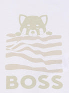 Set t-shirt con shorts per neonato Boss Kids bianco con logo - Rubino Kids