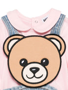 Set t-shirt e gonna per neonata Moschino Kids rosa con applicazione Teddy Bear - Rubino Kids