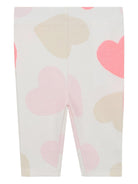 Set T-shirt e pantaloni per neonata Billieblush bianco con stampa a cuori - Rubino Kids