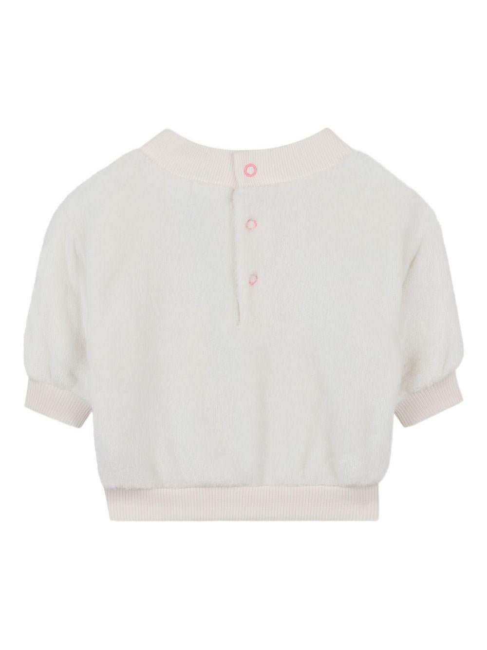 Set T-shirt e pantaloni per neonata Billieblush bianco con stampa a cuori - Rubino Kids