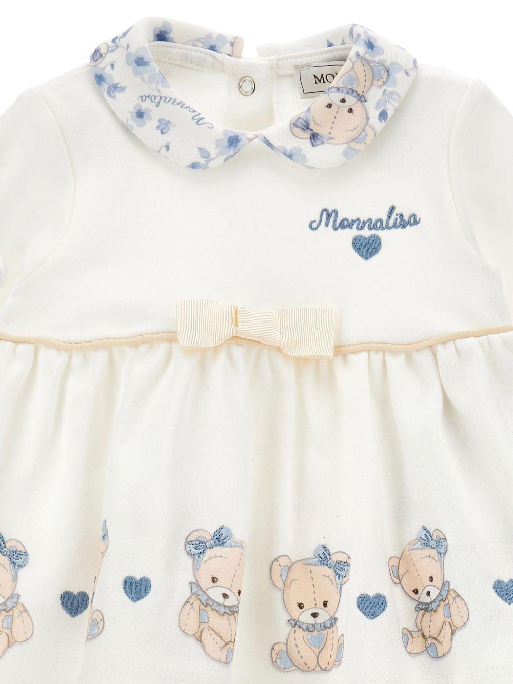 Set t-shirt e pantaloni per neonata Monnalisa multicolore con dettaglio fiocco - Rubino Kids