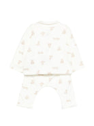 Set t-shirt e pantaloni per neonata Petit Bateau bianco con stampa orsetto all - over - Rubino Kids