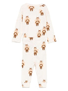 Set t-shirt e pantaloni per neonati Mini Rodini bianco con stampa grafica - Rubino Kids