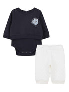 Set t-shirt e pantaloni per neonato Givenchy Kids blu con design con logo ricamato - Rubino Kids