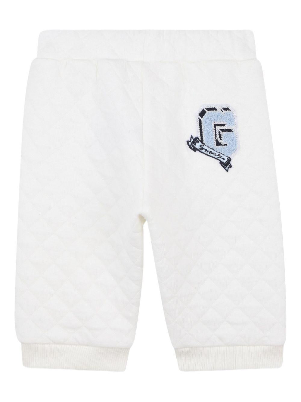 Set t-shirt e pantaloni per neonato Givenchy Kids blu con design con logo ricamato - Rubino Kids