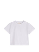 Set t-shirt e salopette per neonata Givenchy Kids bianco e beige con bottoni - Rubino Kids