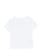 Set t-shirt e salopette per neonato Givenchy Kids azzurro con logo ricamato sul davanti - Rubino Kids