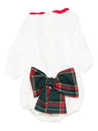 Set t-shirt e shorts per neonata La Stupenderia bianca con dettaglio fiocco - Rubino Kids