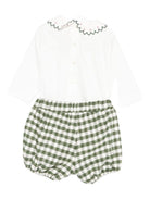 Set t-shirt e shorts per neonata La Stupenderia multicolore con bordo smerlato - Rubino Kids