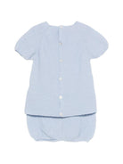 Set t-shirt e shorts per neonati Paz Rodriguez blu con lavorazione pointelle - Rubino Kids