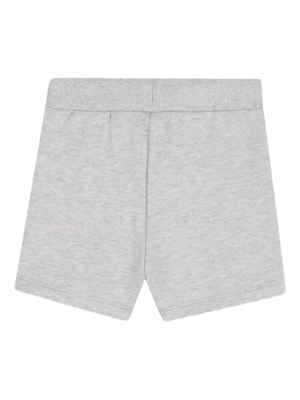 Set t-shirt e shorts per neonato Kenzo Kids grigio con dettaglio stampa - Rubino Kids