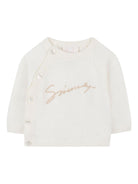 Set t-shirt pantaloni e cappello per neonata Givenchy Kids beige con logo ricamato - Rubino Kids