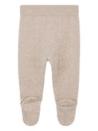 Set t-shirt pantaloni e cappello per neonata Givenchy Kids beige con logo ricamato - Rubino Kids