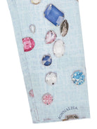 Set top e leggings per bambina Stitch Disney x Monnalisa bianco con stampa gemme - Rubino Kids