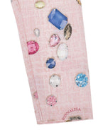 Set top e leggings per bambina Stitch Disney x Monnalisa bianco con stampa gemme - Rubino Kids