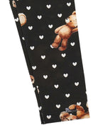 Set top e leggins per bambina Monnalisa bianco e nero con stampa grafica - Rubino Kids