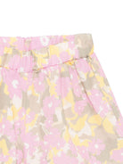 Set top e shorts per neonata MSGM Kids rosa a fiori - Rubino Kids
