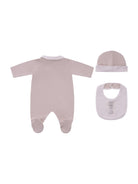 Set tre pezzi per neonata Fendi Kids beige con logo Fendi - Rubino Kids