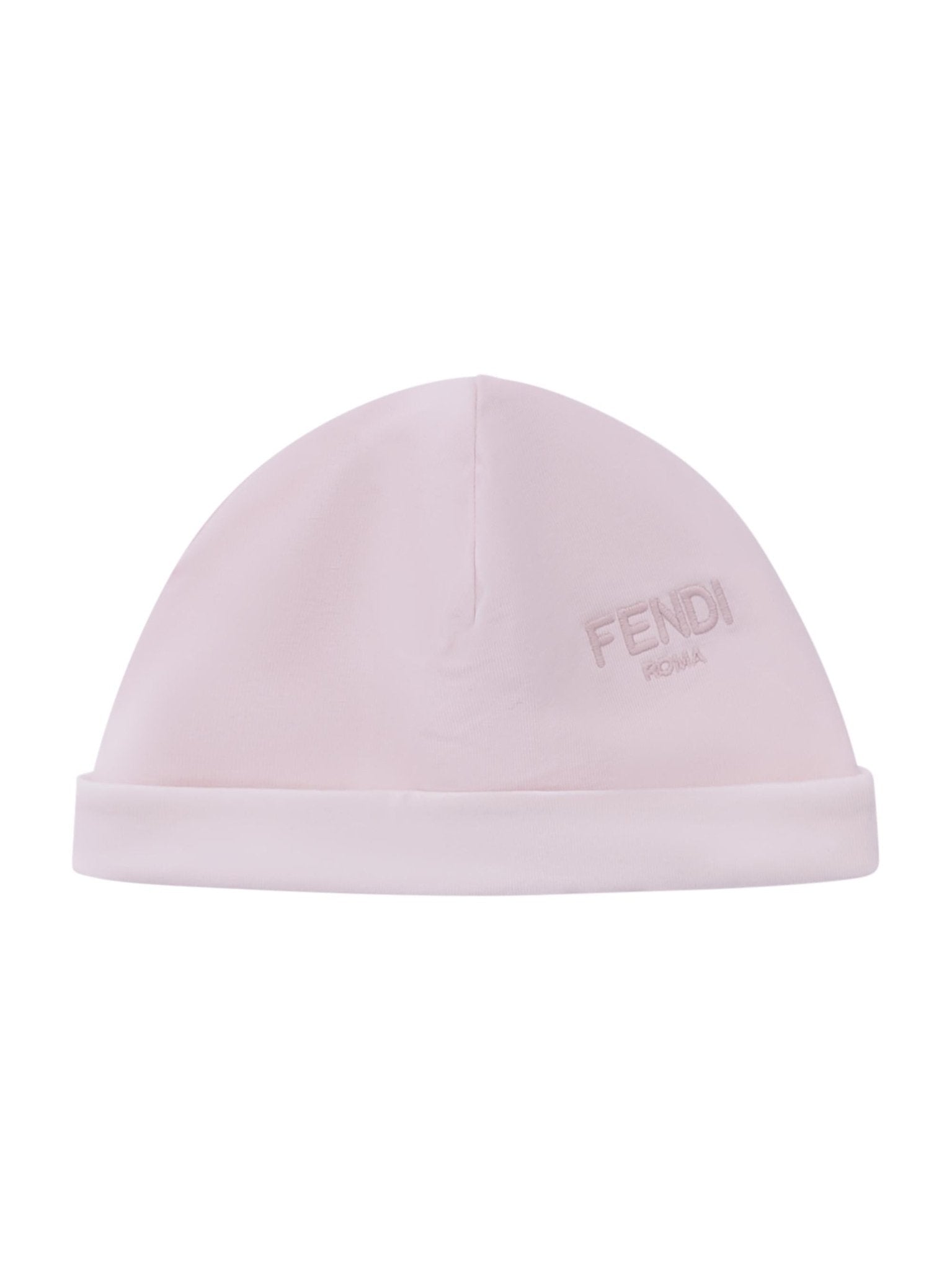 Set tre pezzi per neonata Fendi Kids rosa con logo Fendi sul davanti - Rubino Kids