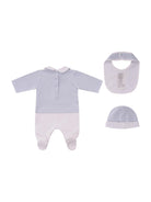 Set tre pezzi per neonato Fendi Kids azzurro con stampa Cavallino Fendi - Rubino Kids
